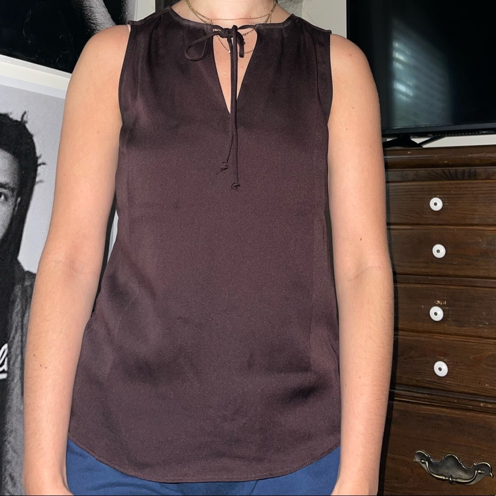 H&M brown tie tank top